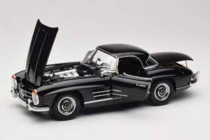 Mercedes 300 SL W198 Roadster With Hardtop Černý Minichamps 1:18 180039040 Kov – obrázek 2 z 8