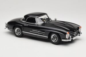 Mercedes 300 SL W198 Roadster With Hardtop Černý Minichamps 1:18 180039040 Kov – obrázek 6 z 8