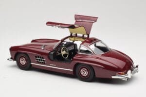 Mercedes 300 SL W198 Gullwing Tmavě Červený Minichamps 1:18 110037218 Kov – obrázek 5 z 8