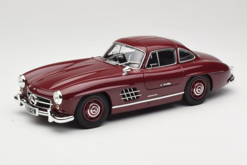 Mercedes 300 SL W198 Gullwing Tmavě Červený Minichamps 1:18 110037218 Kov