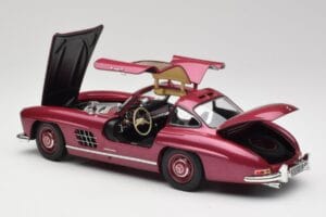 Mercedes 300 SL W198 Ohnivě Červený Minichamps 1:18 180039008 Kov – obrázek 5 z 8