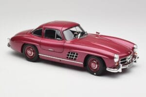 Mercedes 300 SL W198 Ohnivě Červený Minichamps 1:18 180039008 Kov – obrázek 6 z 8