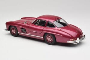 Mercedes 300 SL W198 Ohnivě Červený Minichamps 1:18 180039008 Kov – obrázek 7 z 8