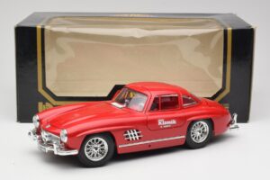 Mercedes 300 SL W198 Red Metallic Bburago 1:18 3013-M1 Kov – obrázek 8 z 8