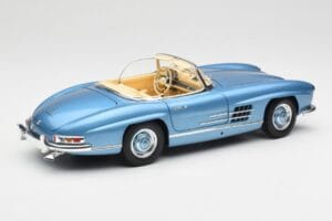 Mercedes 300 SL W198 Roadster Hardtop Light Blue Metallic Minichamps 1:18 180039042 Kov – obrázek 4 z 9