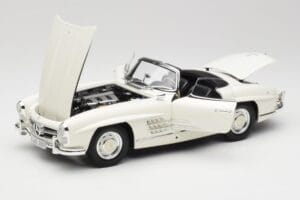 Mercedes 300 SL W198 Roadster Bílý Se Střechou Soft Top Minichamps 1:18 180039034 Kov – obrázek 2 z 9