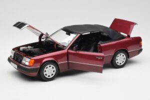 Mercedes 300CE-24 A124 Kabriolet Almandine Červený Metalíza Norev 1:18 B66040616 Kov – obrázek 2 z 8