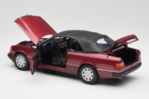 Mercedes 300CE-24 A124 Kabriolet Almandine Červený Metalíza Norev 1:18 B66040616 Kov – obrázek 5 z 8