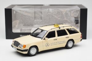Mercedes 300D S124 T-Model Světlá Slonová Kost Taxi Edice Dealer Norev 1:18 B66040702 Kov