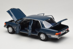Mercedes 350 SEL W116 Hansa Blue Norev 1:18 183976 Kov – obrázek 5 z 8