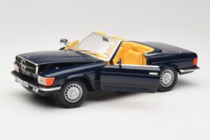 Mercedes 350 SL R107 Tmavě Modrý Sun Star 1:18 MB003 Kov – obrázek 2 z 8