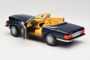 Mercedes 350 SL R107 Tmavě Modrý Sun Star 1:18 MB003 Kov – obrázek 5 z 8