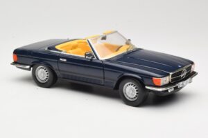 Mercedes 350 SL R107 Tmavě Modrý Sun Star 1:18 MB003 Kov – obrázek 6 z 8