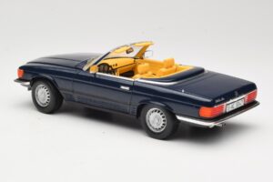 Mercedes 350 SL R107 Tmavě Modrý Sun Star 1:18 MB003 Kov – obrázek 7 z 8