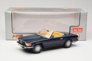 Mercedes 350 SL R107 Tmavě Modrý Sun Star 1:18 MB003 Kov – obrázek 8 z 8