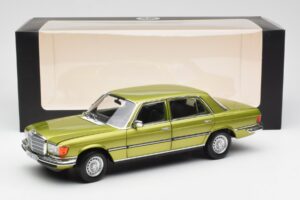 Mercedes 450 SEL W116 Citrus Zelený Edice Dealer Norev 1:18 B66040683 Kov – obrázek 8 z 8