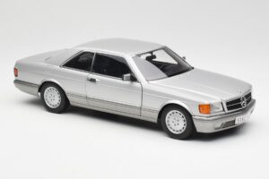 Mercedes 500 SEC C126 Stříbrný AUTOart 1:18 76212 Kov – obrázek 6 z 8