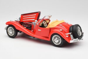 Mercedes 500K Roadster Červený Bburago 1:18 3020 Kov – obrázek 5 z 8
