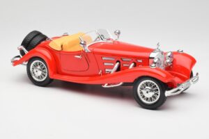 Mercedes 500K Roadster Červený Bburago 1:18 3020 Kov – obrázek 6 z 8