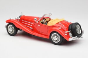 Mercedes 500K Roadster Červený Bburago 1:18 3020 Kov – obrázek 7 z 8
