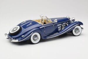 Mercedes 500K Special Roadster Modrý Maisto 1:18 56059 Kov – obrázek 3 z 8