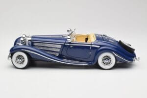 Mercedes 500K Special Roadster Modrý Maisto 1:18 56059 Kov – obrázek 4 z 8
