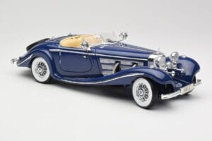 Mercedes 500K Special Roadster Modrý Maisto 1:18 56059 Kov – obrázek 6 z 8