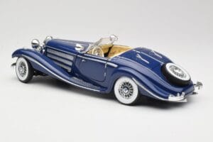 Mercedes 500K Special Roadster Modrý Maisto 1:18 56059 Kov – obrázek 7 z 8
