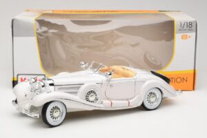 Mercedes 500K Special Roadster Bílý Premiere Edition Maisto 1:18 536055 Kov – obrázek 8 z 8