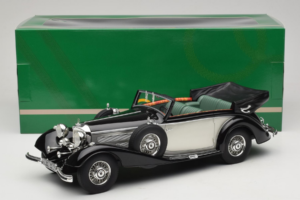 Mercedes 540K Kabriolet Černý Stříbrný Cult Models 1:18 CML184-3 Kov – obrázek 6 z 6