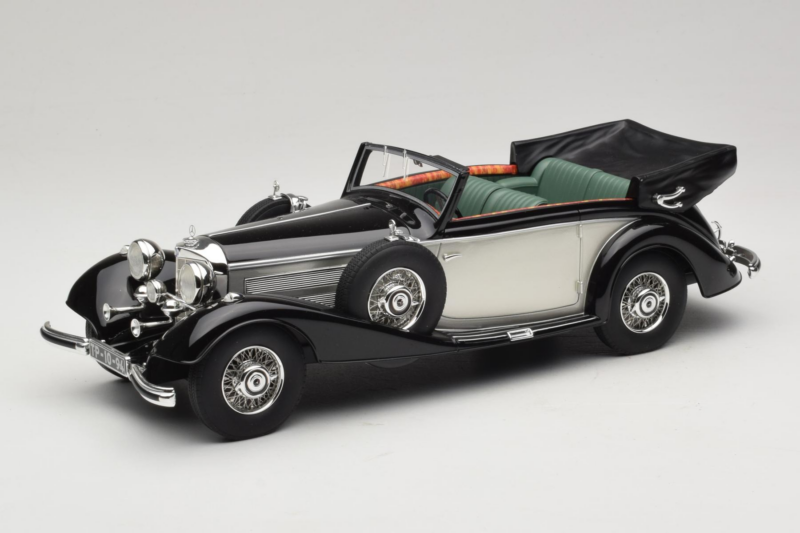 Mercedes 540K Kabriolet Černý Stříbrný Cult Models 1:18 CML184-3 Kov
