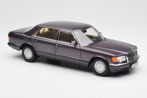 Mercedes 560 SEL W126 Fialový Metallic Norev 1:18 183544 Kov – obrázek 6 z 8