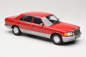 Mercedes 560 SEL W126 Červený Norev 1:18 183463 Kov – obrázek 6 z 8