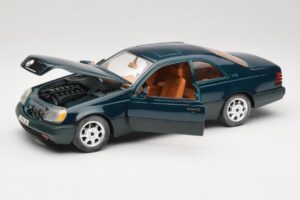 Mercedes 600 SEC C140 Zelený Majorette 1:18 4418 Kov – obrázek 2 z 8