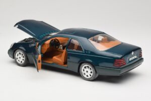 Mercedes 600 SEC C140 Zelený Majorette 1:18 4418 Kov – obrázek 5 z 8
