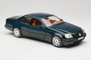 Mercedes 600 SEC C140 Zelený Majorette 1:18 4418 Kov – obrázek 6 z 8