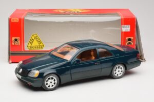 Mercedes 600 SEC C140 Zelený Majorette 1:18 4418 Kov – obrázek 8 z 8