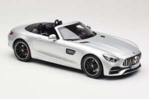 Mercedes AMG GT C Roadster R190 Stříbrný Norev 1:18 183453 Kov – obrázek 4 z 6