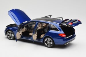 Mercedes C-Class S205 T-Modell Brilliant Modrý Metalíza Norev 1:18 B66960257 Kov – obrázek 5 z 8