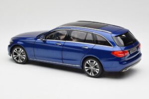 Mercedes C-Class S205 T-Modell Brilliant Modrý Metalíza Norev 1:18 B66960257 Kov – obrázek 7 z 8