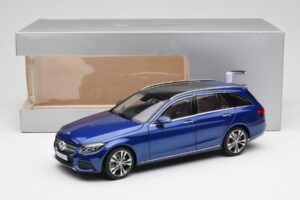 Mercedes C-Class S205 T-Modell Brilliant Modrý Metalíza Norev 1:18 B66960257 Kov – obrázek 8 z 8