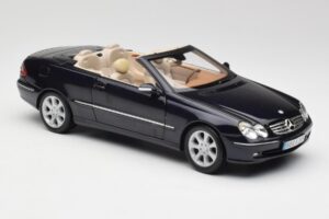 Mercedes CLK 500 W209 Kabriolet Tmavě Modrý Metalíza Kyosho 1:18 B66962174 Kov – obrázek 7 z 9
