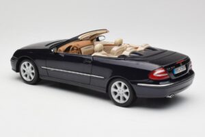 Mercedes CLK 500 W209 Kabriolet Tmavě Modrý Metalíza Kyosho 1:18 B66962174 Kov – obrázek 8 z 9