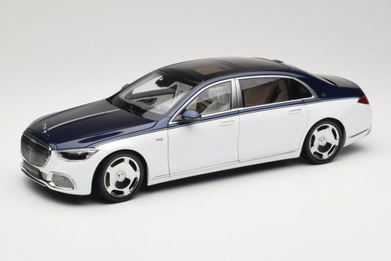 Mercedes Maybach S-Class Z223 Nautical Blue Diamond White Almost Real 1:18 820126 Kov