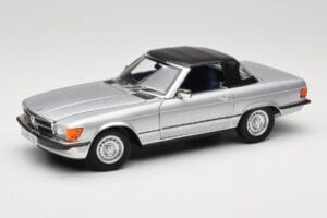 Mercedes R107 380 SL Stříbrný Norev 1:18 183725 Kov