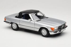 Mercedes R107 380 SL Stříbrný Norev 1:18 183725 Kov – obrázek 6 z 8
