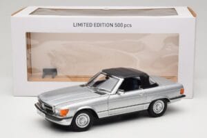 Mercedes R107 380 SL Stříbrný Norev 1:18 183725 Kov – obrázek 8 z 8
