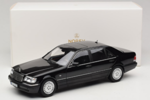 Mercedes S-Class W140 S600 Obsidian Black Metallic Norev 1:18 183045 Kov – obrázek 8 z 8