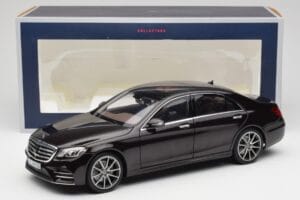 Mercedes S-Class W222 AMG Line Ruby Černý Metallic Norev 1:18 183483 Kov – obrázek 8 z 8