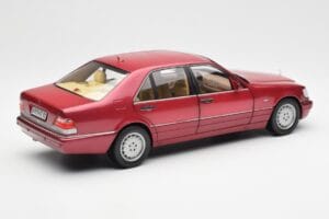Mercedes S500 W140 Červený Metallic Norev 1:18 183579 Kov – obrázek 3 z 8